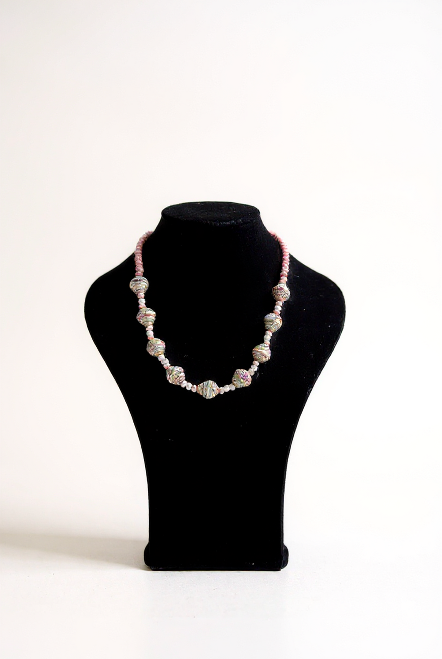 Paper bead necklace
