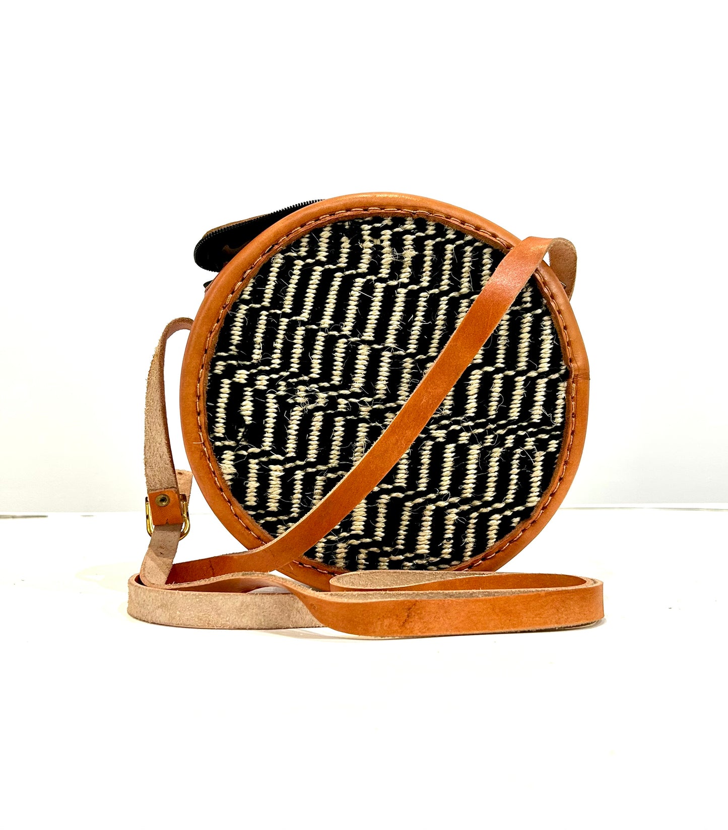 Round leather bags