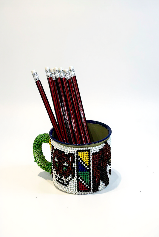 Beaded Tin Pot Plant Big 5