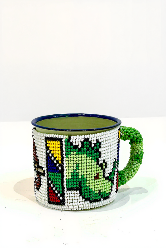 Beaded Tin Pot Plant Big 5